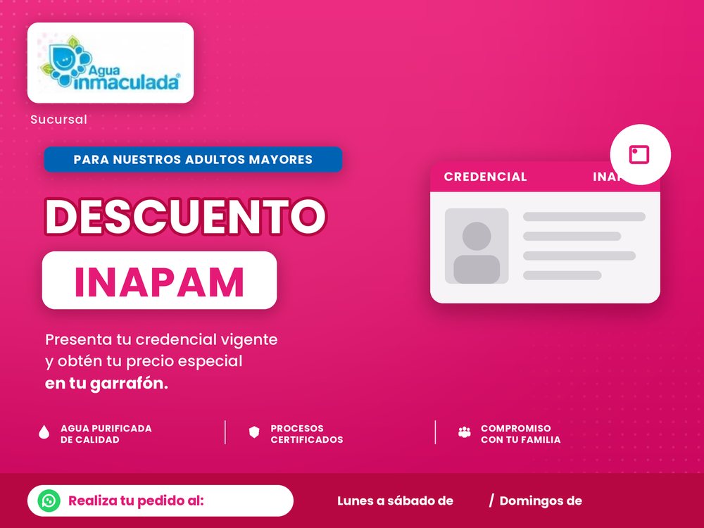 Descuento INAPAM: presenta tu credencial vigente